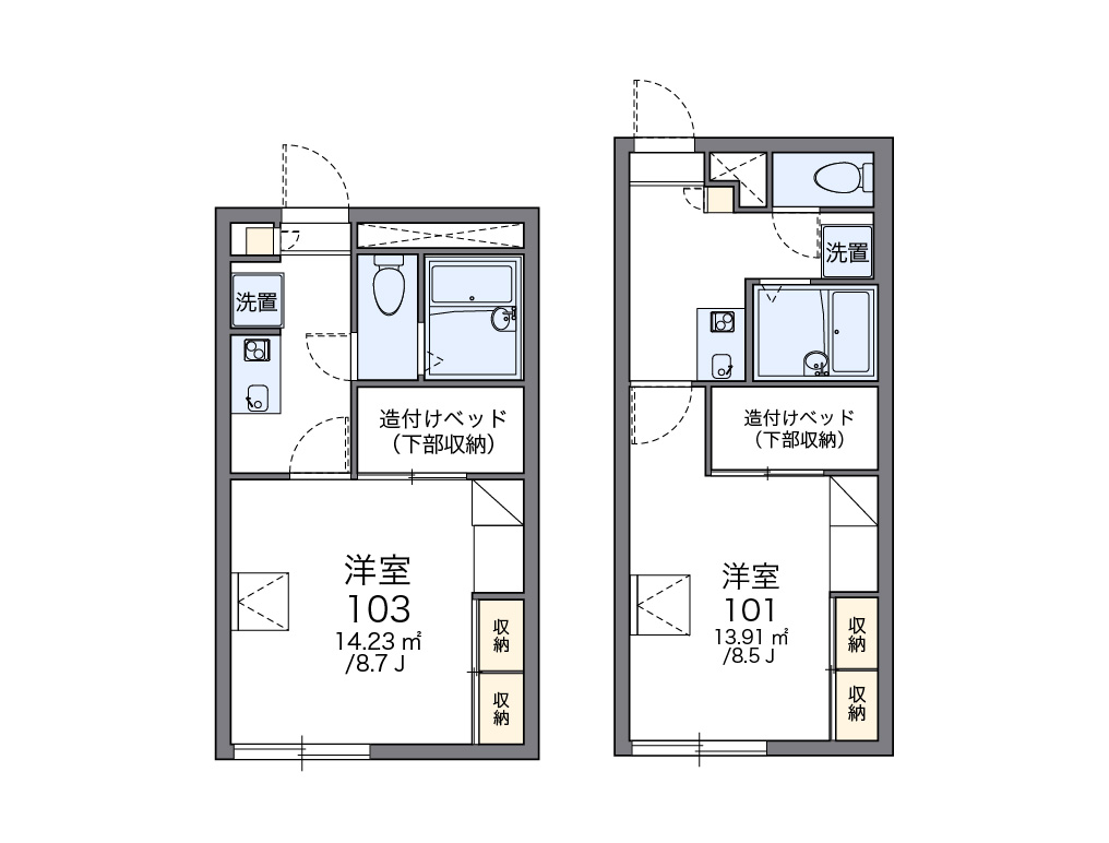 レオパレスエスポワール 101号室 恵庭駅 恵庭市 レオパレス21 の賃貸アパート