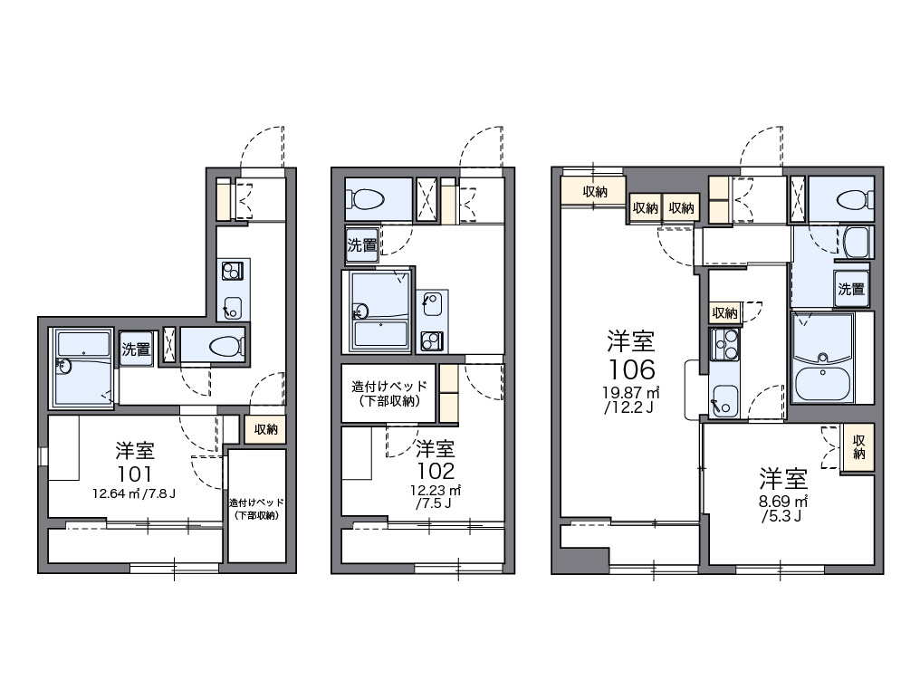 レオパレスｔ ｓ 103号室 旭川四条駅 旭川市 レオパレス21 の賃貸アパート