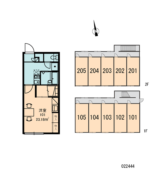 レオパレスコンフォール 101号室 旭川駅 旭川市 レオパレス21 の賃貸アパート