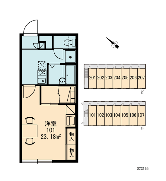 レオパレス大町 101号室 旭川駅 旭川市 レオパレス21 の賃貸アパート